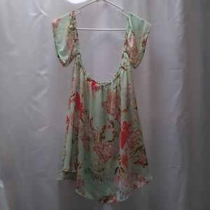 I jeans by buffalo off the shoulder sheer mint top